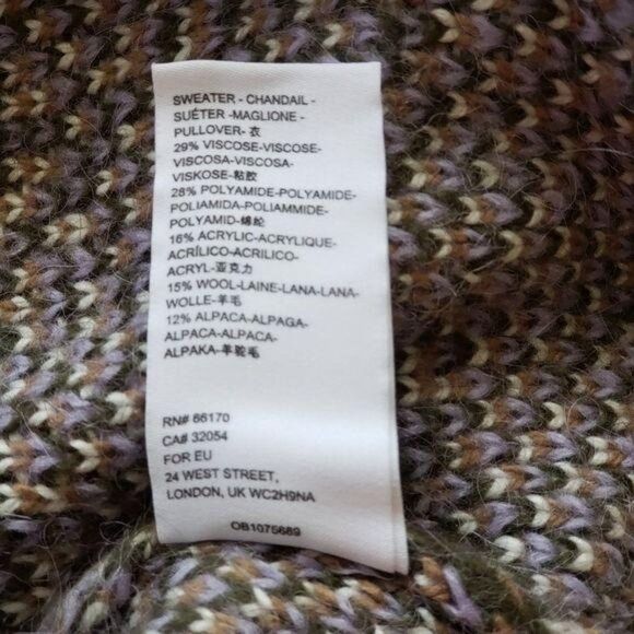 Anthropologie Fabiana Fair Isle Inspired Long Sleeve Sweater Warm Winter Medium - Picture 9 of 11